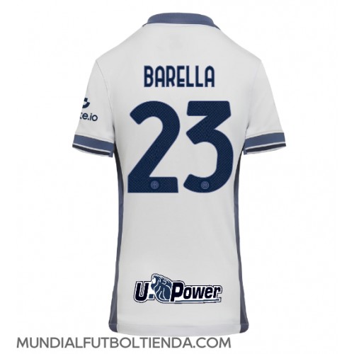 Camiseta Inter Milan Nicolo Barella #23 Segunda Equipación Replica 2024-25 para mujer mangas cortas